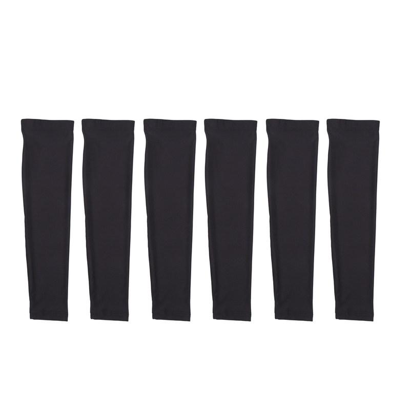 3Pair Cooling Arm Sleeves Unisex Uv Protection Sunscreen Long Sleeve Cover for Cycling Hiking Driving Camping Size Xl Black