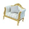 Realistic 1/12 Scale Dollhouses Sofa Set Soft Cloth Cover Simple Couch Model Furniture Accessory