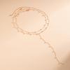 Ingemark Vintage Elegancki Długi Łańcuszek z Imitacji Pereł Naszyjnik Kobiety Goth Seksowne Koraliki Frędzle Choker na Klatkę Piersiową Akcesoria Ślubne