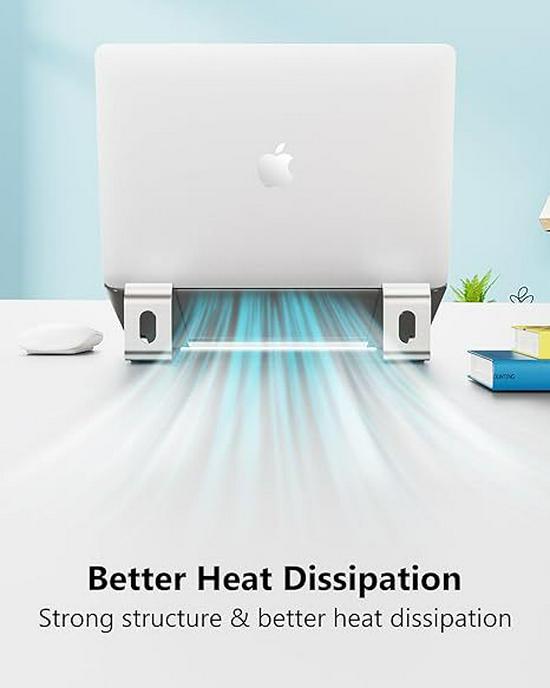 Adjustable Laptop & Desktop Cooling Stand with Wrist Rest and Storage