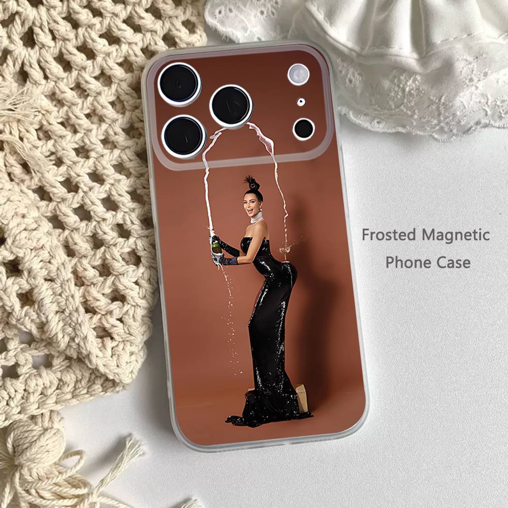 Смешной K-Kim K-Kardashian Чехол для телефона для iPhone 14,16,12,17,13,15,11 Max,Pro,Mini,Plus,Air,E Магнитный Матовый Прозрачный iPhone17pro