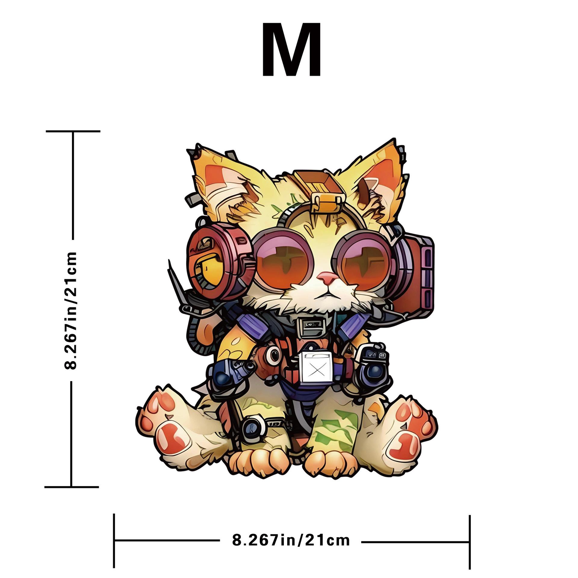 

116/185pcs Cat Wooden Puzzle Irregular-shaped Jigsaw Puzzle Stress-Relieving Game Birthday Xmas Gifts for Cat Lovers Home Decor