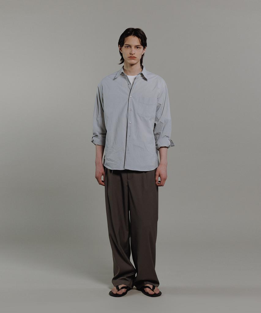 BLANKROOM Made Two-Puck Slacks_Khaki Brown