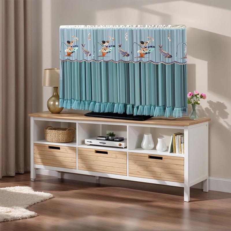 1PC Dog Duck Bear Ultra-thin Television LCD Protector 32/37-40 Inch Embroidered Lace Cartoon Animal Dust Cover Protector Cover