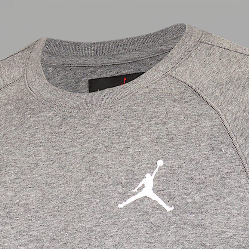 Jordan Fleece Lined Thermal Sports Crew Neck Pullover Sweatshirt Winter Men's Carbon Gray DC6716-091