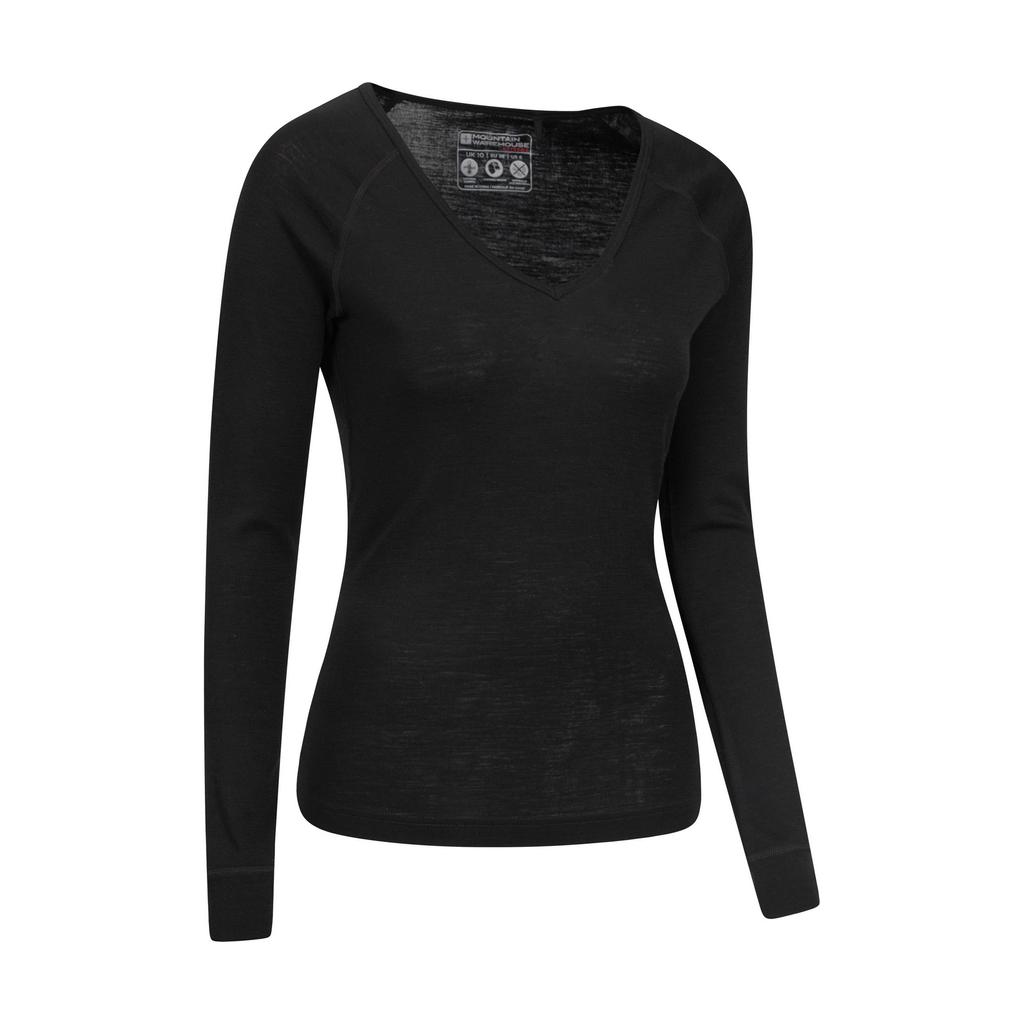 Mountain Warehouse Womens/Ladies Merino Wool V Neck Top
