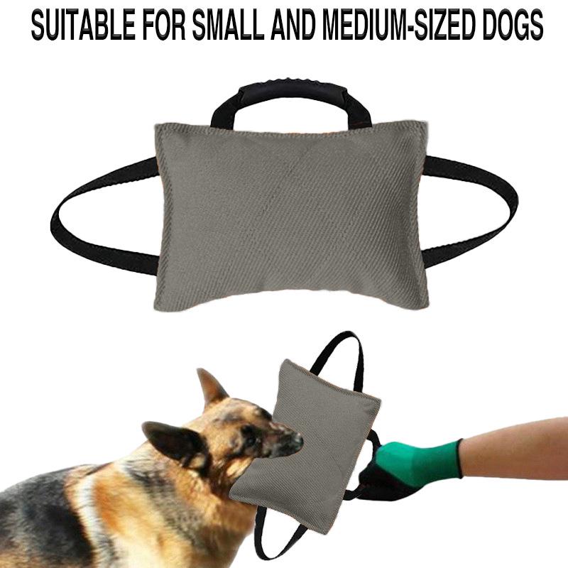 German Shepherd & Small Dog Training Bite Pillow - Interactive Dog Toy & Target серый