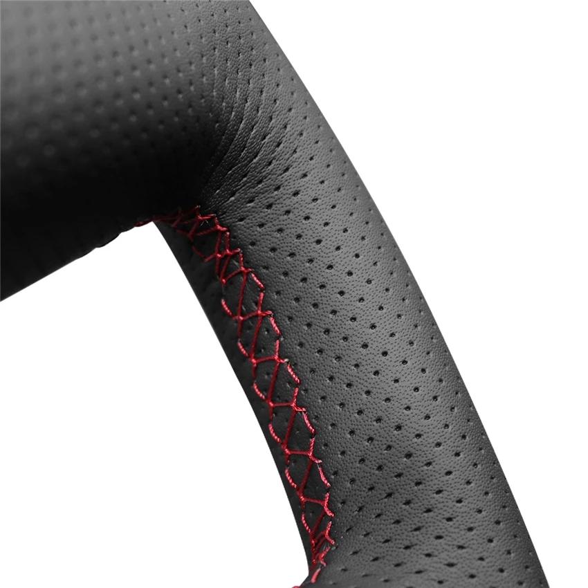 Black Artificial Leather Soft Car Steering Wheel Cover for Skoda Octavia Yeti Superb 2008-2013 Citigo Roomster Fabia 2009-2012