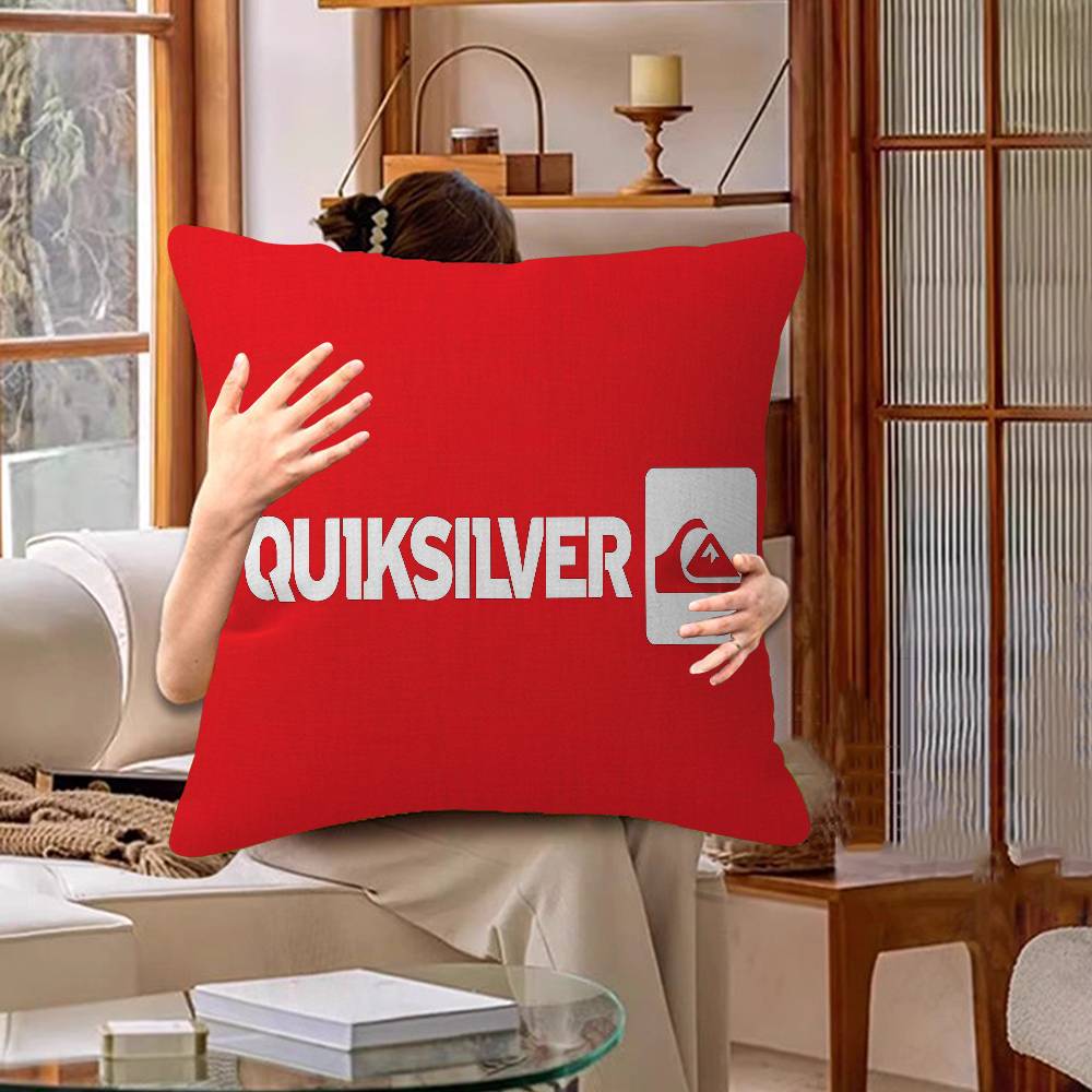 Q-QuiksilverS Logo Kissenbezug Kissenbezug Dekor Kissenbezug Bedruckter Kissenbezug Für Sofa
