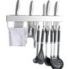 Punch-Free Kitchen Shelf Perforated Knife Holder Wall-Mounted 304 Stainless Steel Simple Knife Kitchen Storage Hook