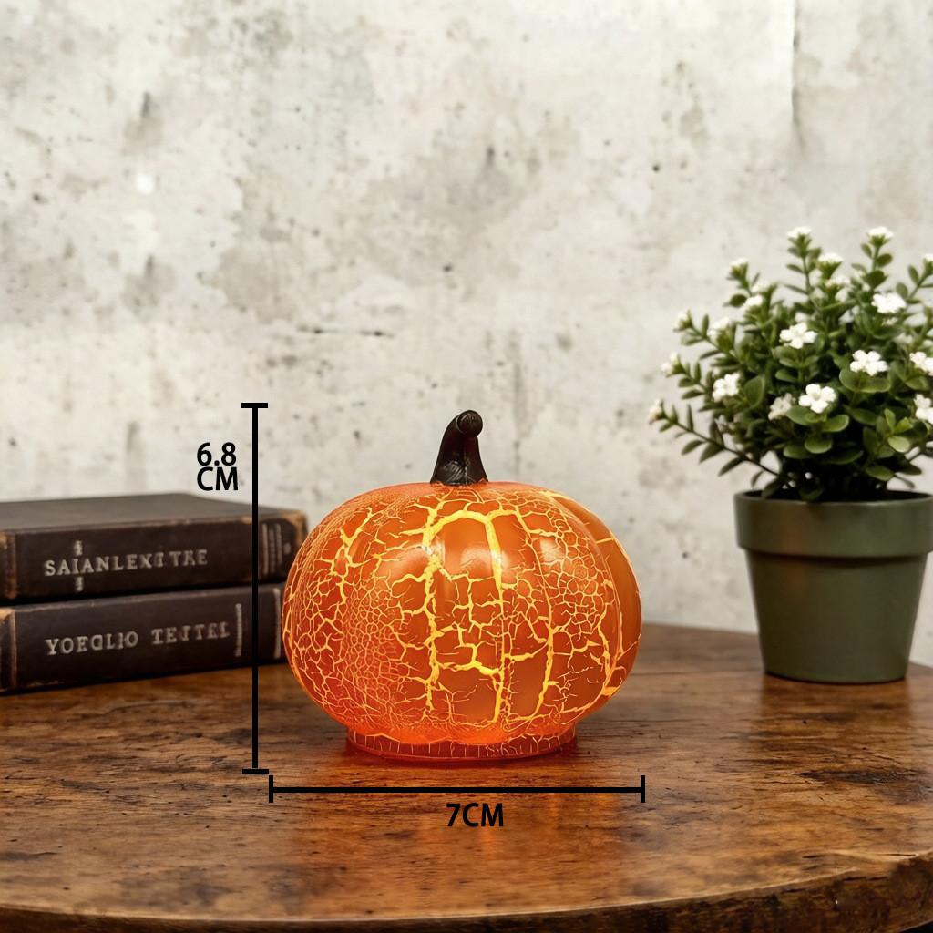 Halloween Led Pumpkin Decor With Glow Lighting For Party Table Centerpiece