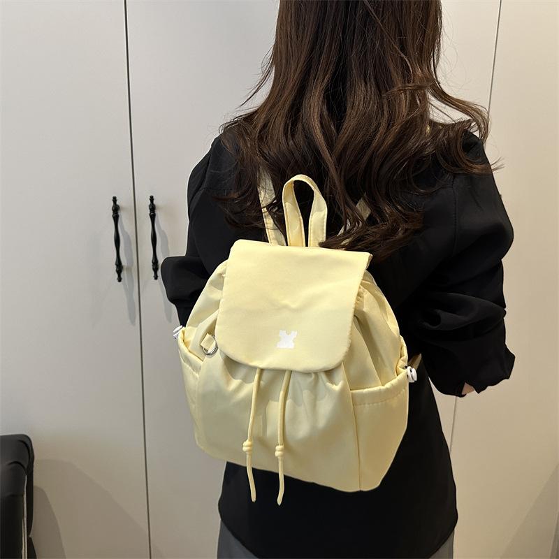 Schoolbag1011 new Korean version backpack large capacity waterproof casual lightweight backpack cute casual drawstring backpack