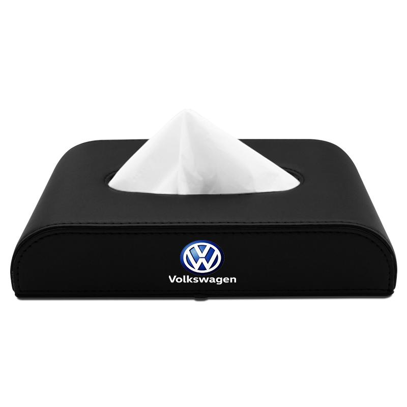 1Pcs Car Tissue Box Holder Armrest Box Storage Case Car Accessories For Volkswagen VW GOLF POLO PASSAT TIGUAN TOURAN TOUAREG JETTA GTI Scirocco CC