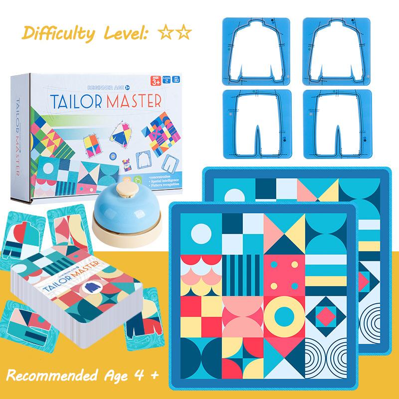 Tailor Master Battle Game Kids Toys Color Shape Matching Logical Thinking Board Games Interactive Montessori Educational Toys