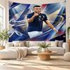 Kylian Mbappe Wall Tapestry, Soft Fabric Wall Hanging, Decorative Backdrop For Bedroom Home Wall Art
