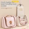 Waterproof Cosmetic Organizer With Hook Toiletry Pouch Portable Hanging Makeup Bag  Travel Use