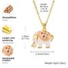 Cute Talisman Elephant Pendant Necklace for Women Girls Zircon O-Chain Necklaces Lucky Charms Elephant Accessories Gifts