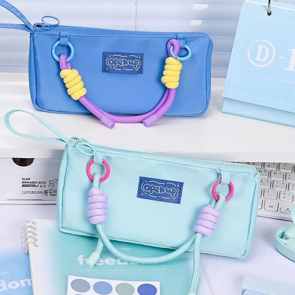 

Storage Box Stationery Storage Bag Large Capacity Pen Organizer Pouch Pencil Bag School Supplies розовый