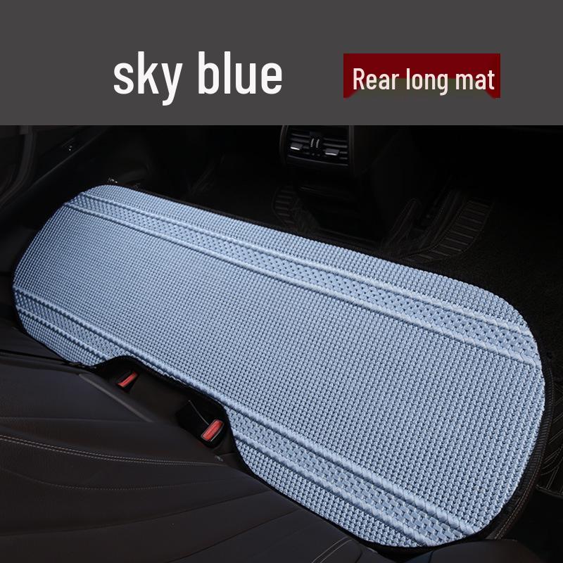 Breathable Ice Silk Car Seat Cushion - Universal, Non-Slip, Cute Solid Color, Suitable for All Seasons