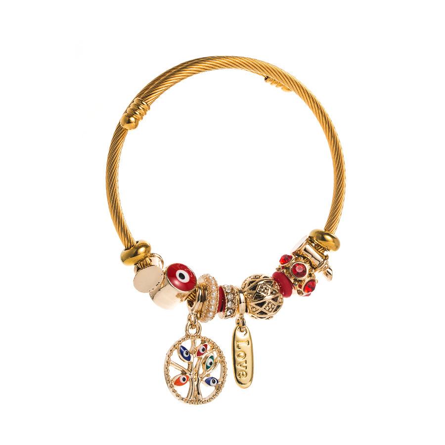 

Браслет «Демонический глаз Древо жизни» Высококачественный браслет Сияющий модный браслет Ювелирный подарок