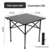 Outdoor Foldable Aluminum Table and Chair Set - Portable Picnic and Camping Roll-Up Table