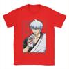 Casual Gintamas   T-Shirt Men Crewneck Pure Cotton T Shirts Gintoki Sakata Short Sleeve Tee Shirt Summer Clothing