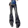 Y2K Hot Girl Frayed Edge Micro-Flare Wide-Leg Jeans Women's Slimming Elastic Pants