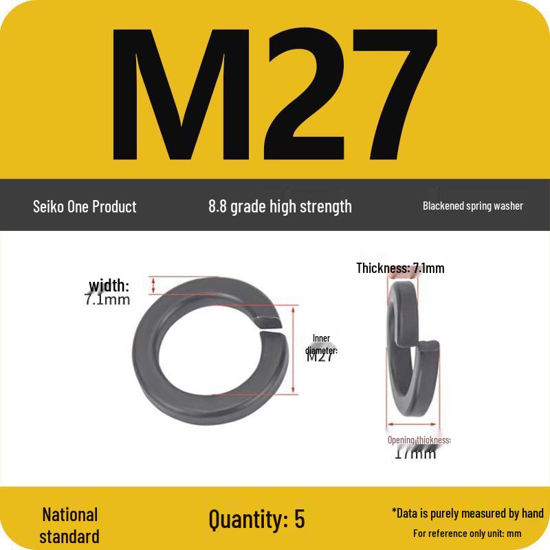 8.8 Grade Black Shock Absorbing Washer M3-M16