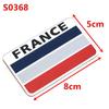 3D Aluminium Alloy Car Sticker France Map National Flag Emblem