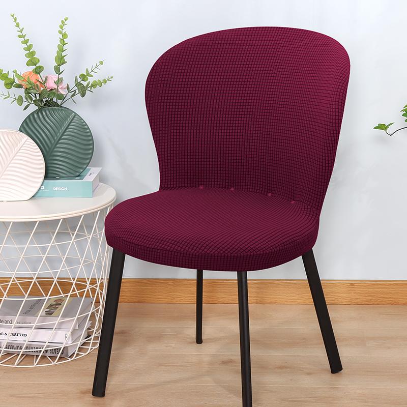 Semi-circular Arc Type Chair Cover Elastic Small Stool Slipcovers Single Low Back Dining Chairs Covers Seat Cover Home Decor
