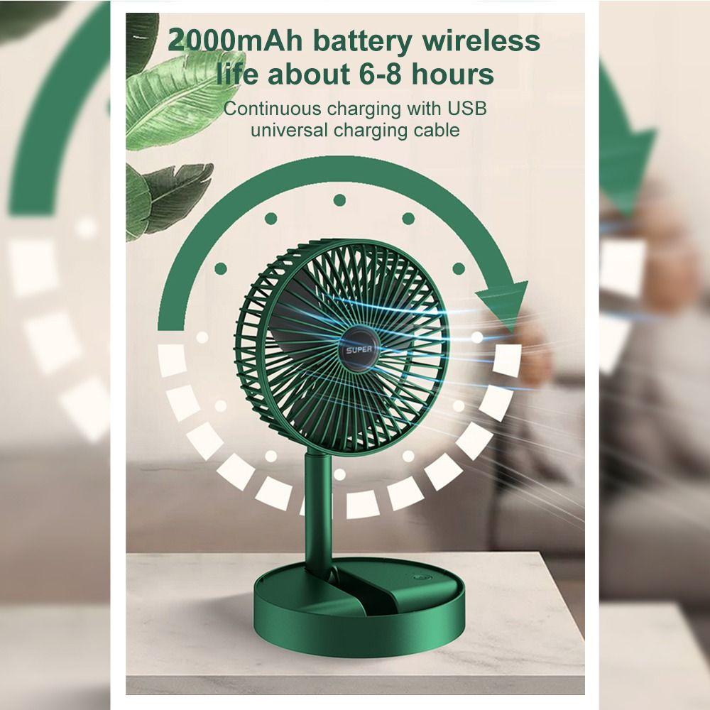 Portable 2 In 1 Folding USB 3 Gear Summer Mini Fan Ventilador Foldable Telescopic Fan Desktop Fan