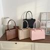 Large Capacity Tote Bag Women Stylish Commuter Shoulder PU Leather Crossbody With Zip Interior Pockets