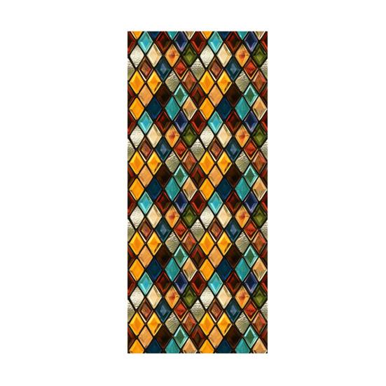 Yousheng Vintage Stained Glass Sticker Removable Waterproof Static Window Cling Home Office Room Church Decorative Privacy Window Film