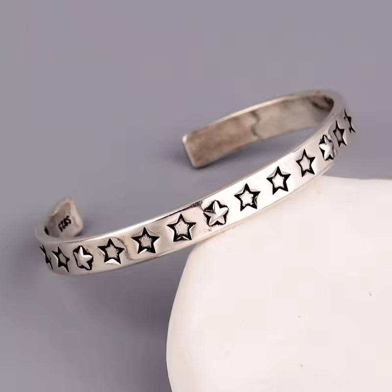 XIYANIKE Men Thai Silver Twisted Woven Opening Bracelets Bangle Neutral Retro Original Handmade Exquisite Jewelry Unique Gift