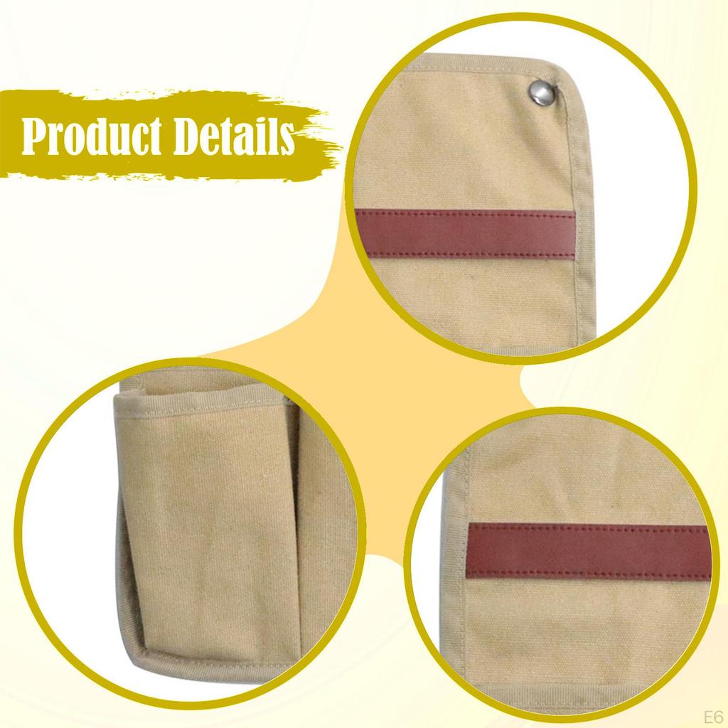 Pouch Beach Organizer Folding Chair Armrest Storage Bag Canvas Multi Pocket Snap Straps