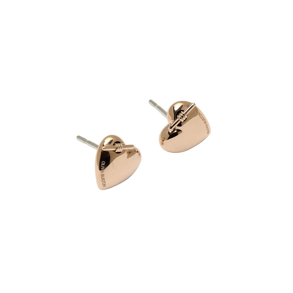 Authorized Retailer Olivia Burton Classic Knot Heart Rose Gold Stud Earrings [OLIVIA BURTON] Women's (obj24100040)