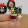 1Pcs Diy Dolls Accessories Cute Christmas Gingerbread Man Miniature Dollhouse Fruit Ice Cream Mini Ice Drink For Xmas Kids Gift