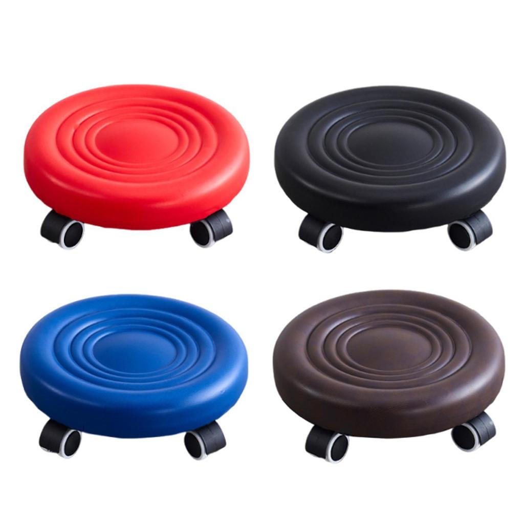 Low Height Rolling Stool with Swivel Caster Movable Low Roller Seat for Living Room Garage Shop Salon Pedicure Manicure Bedroom