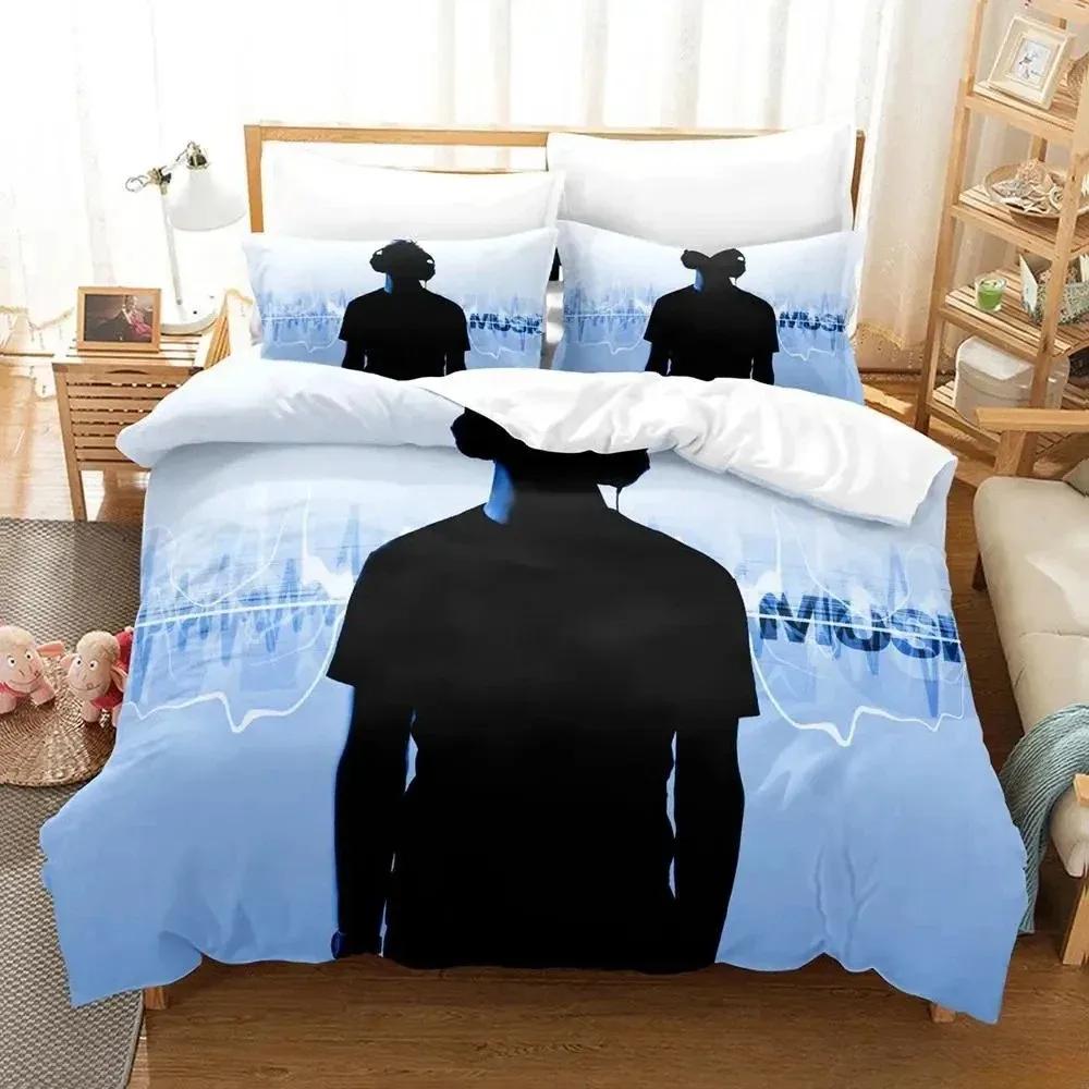 3D Music DJ Rock Comfortable Duvet Quilt Cover Pillowcase Bedding Set Children Bedroom Decoration Home Textile