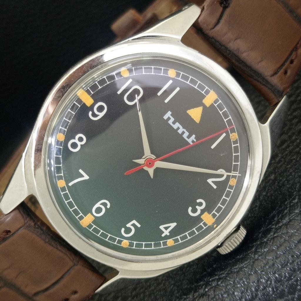 

HMT HAND-WINDING INDIAN MENS VINTAGE BROWN COLOR DIAL WATCH a702829-1 R211-a702829