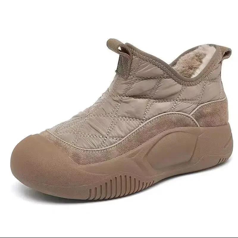 Fashion Fur Warm Chelsea Snow Boots Winter Women Casual Shoes  New Short Plush Ankle Boots Flats Sport Short Boots Ladie Botas Mujer