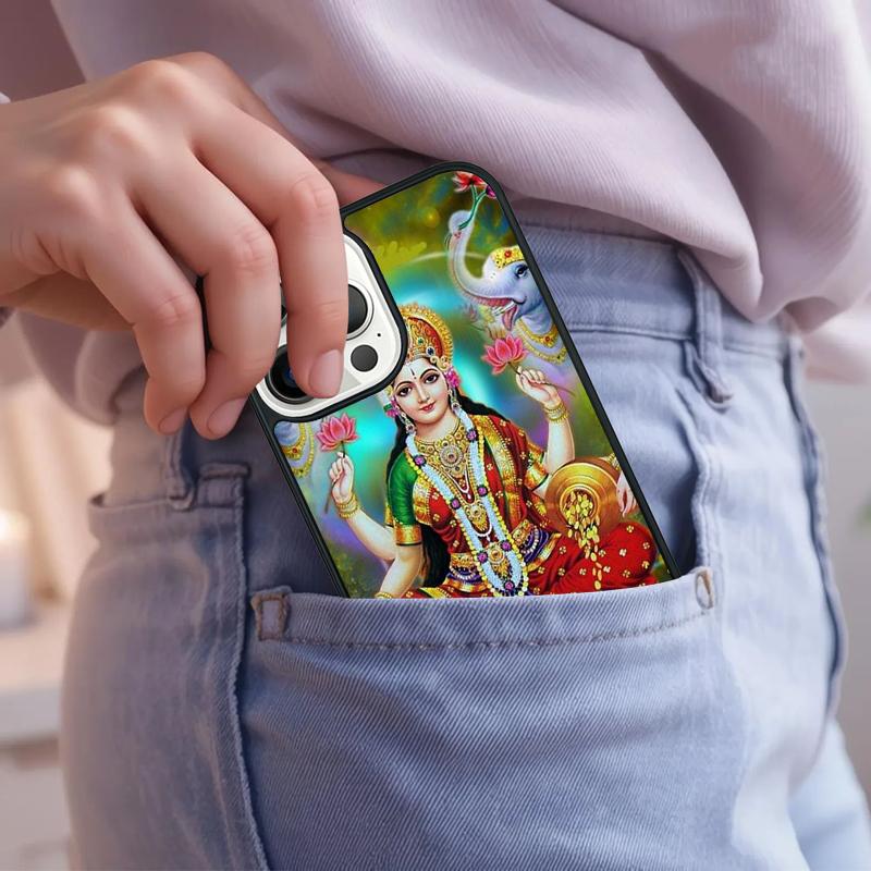 Lakshmi Hindu Goddess soft Phone Case For iPhone 17 Air 15 16e 14 13 Pro Max Coque 12 11 Pro Max PLUS cover