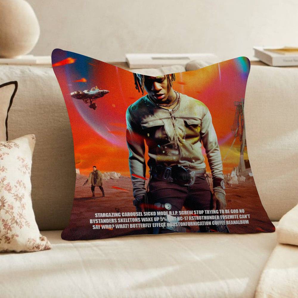 Hip Hop Singer TTravis SScott Personalized Picture Text Home Decorative Pillows Household Gifts Xcm