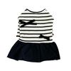 Girl Cats T-shirt Costume Apparel Beach Dress Beach Striped Vest for Puppy Dog and Cats Striped Dress