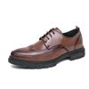 Brogue Men's leather shoes Minimalist and fashionable British style Outdoor leisure business party Men's formal wedding shoes