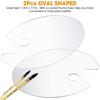 Painting Palette Transparent Non-stick Comfortable Grip Clear Acrylic Oil Paint Pigment Mixing Tray with Thumb Hole Studio Accessories