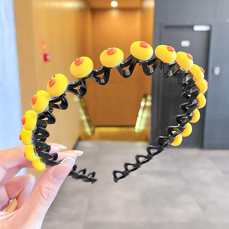 Summer Cartoon Wave Headband Children'S Candy Color Headband Hairpin Bangs Broken Hair Finishing Artifact Girls Hair Accessories Women