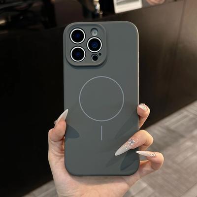 Magnetische Vloeibare Siliconen Camera Bedieningsknop Hoesje Voor iPhone 16 E 15 14 Plus 13 12 11 Pro X XS XR Max Voor Magsafe Pantser Cover