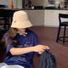 Wide Brim Bow Bucket Hat Visor Cap Summer Sun Hat Simple Sunscreen Fisherman Hat  Outdoor