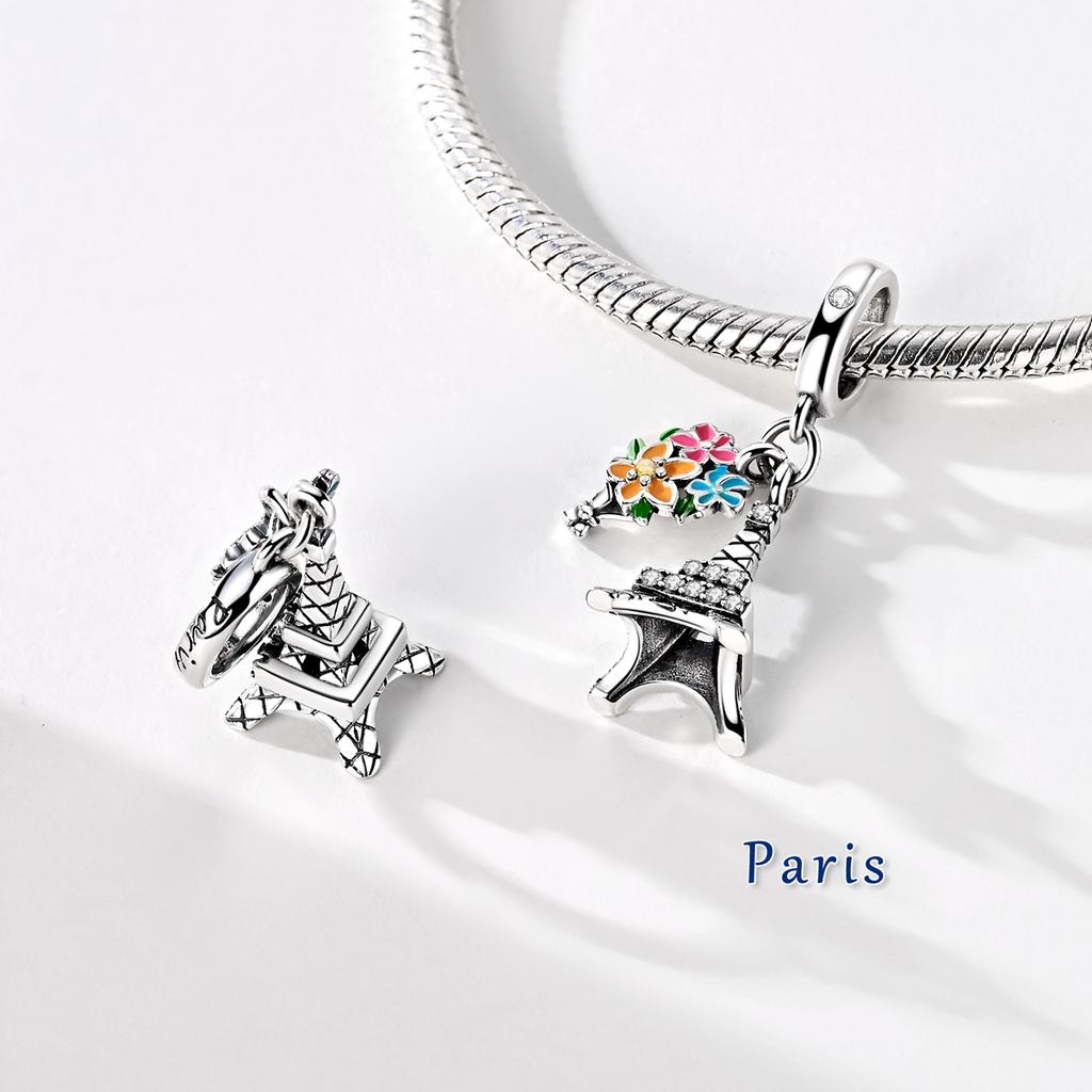 Landmark Copper Charms Original Vienna Paris Tokyo Travel Pendants Fit Bracelet Diy For Woman Jewelry Making